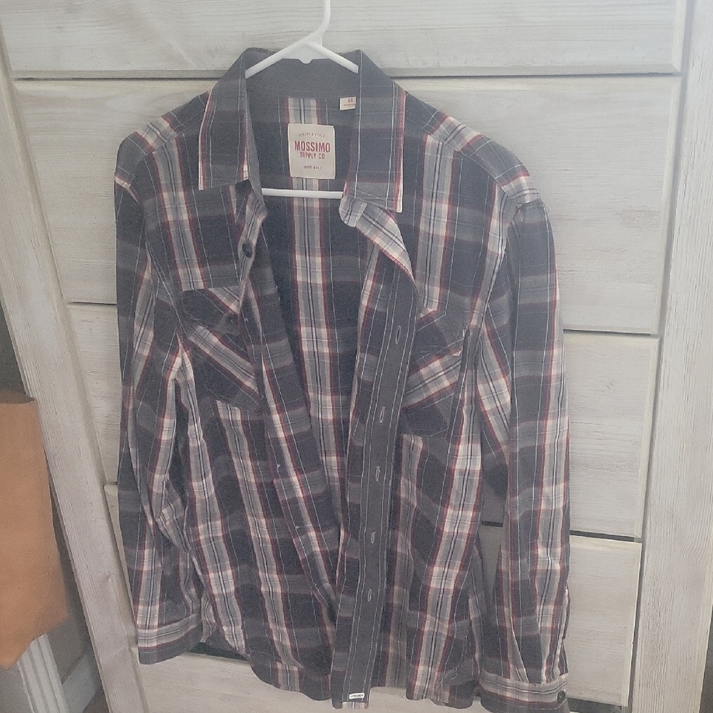 Mossimo Supply Co. Men's Black Plaid Shirt